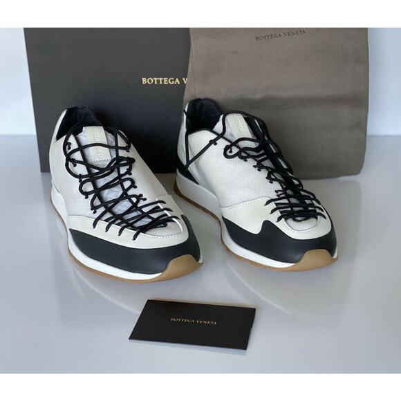 NIB $790 Bottega Veneta Men\'s Scar Tex White Sneakers 8 US (41 Euro) 609891 main image 5
